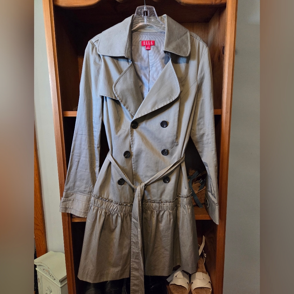 Elle Women's Classic Tan Trench Coat